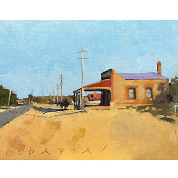 Donkeys at Town Hall (11"x 14")