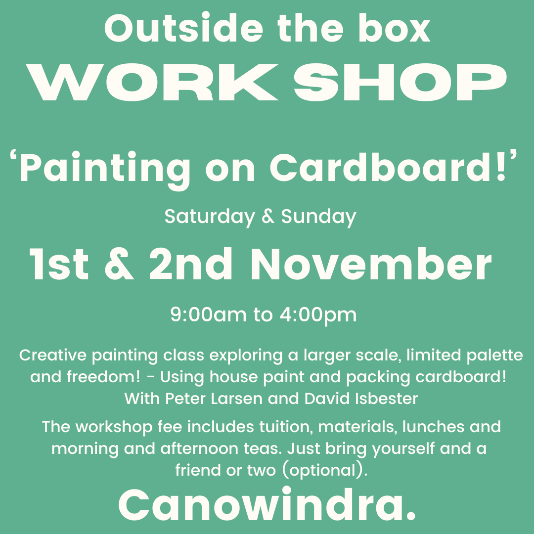 Weekend Workshop. 1st and 2nd November. Painting on Cardboard!