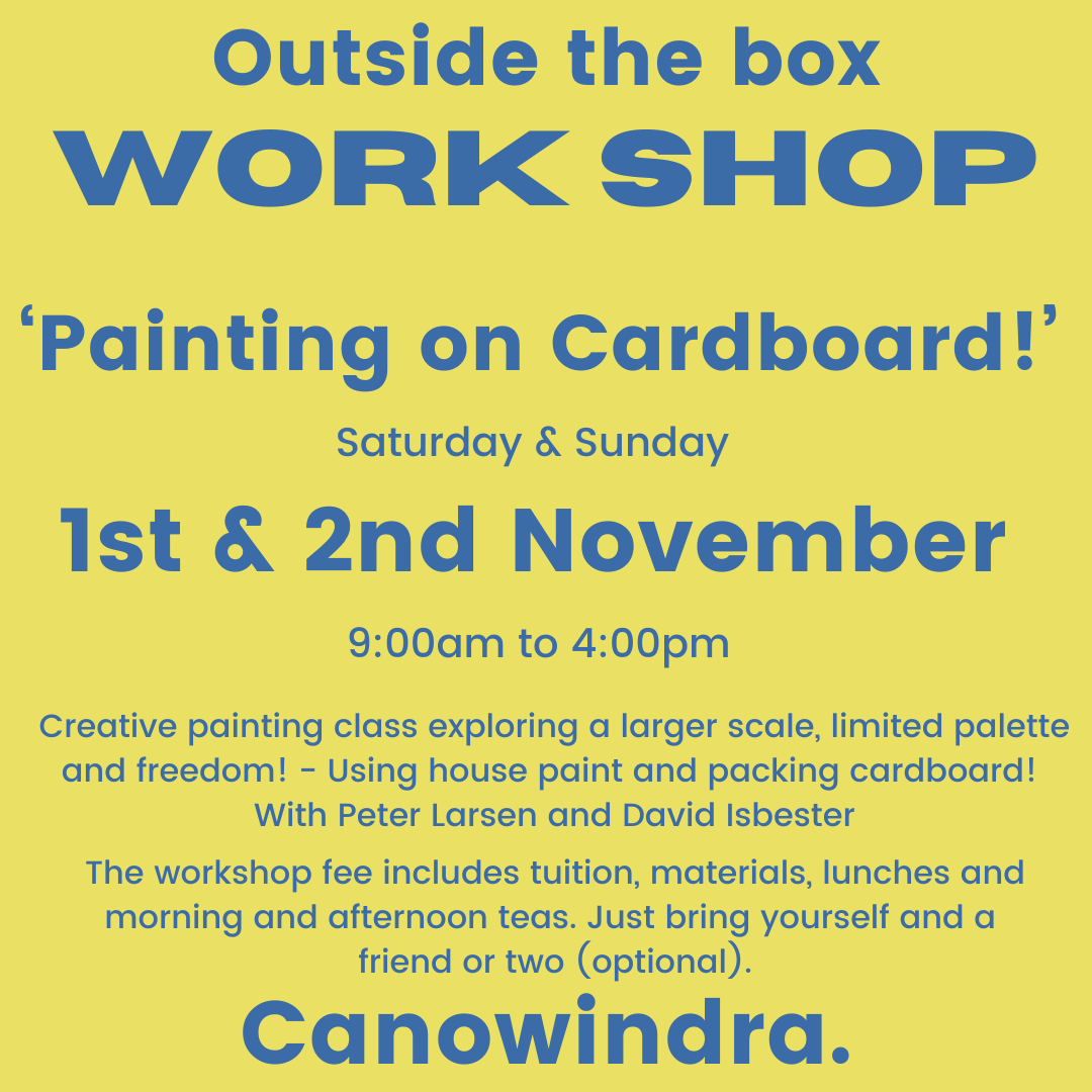 Weekend Workshop. 1st and 2nd November. Painting on Cardboard!
